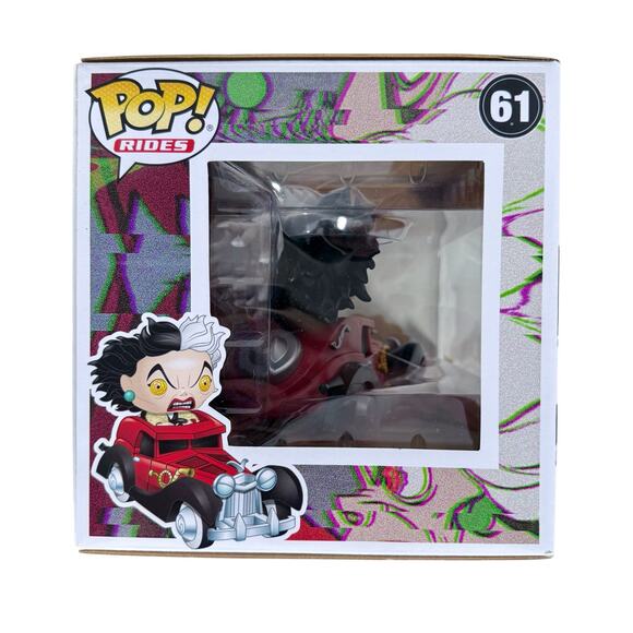 Funko Pop Cruella in Car 61 Disney Villains NEW Dalmatians Hot Topic Exclusive - Picture 5 of 8